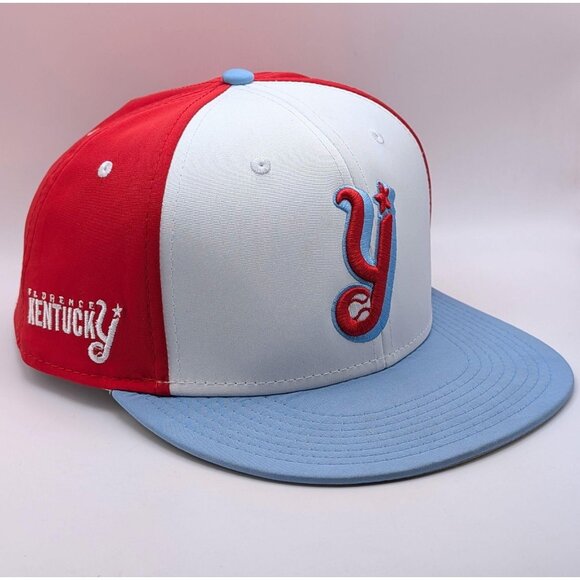 Florence Y'alls Baseball Hat Cap MiLB Fitted Size 7 7/8 The Game Minors Reds NKY - Picture 1 of 6
